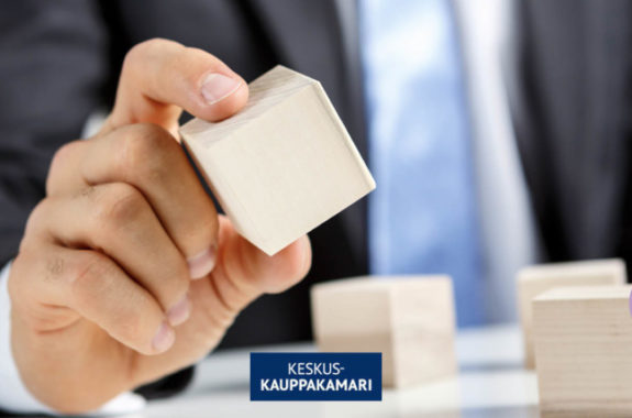 mies rakennuspalikoiden kanssa