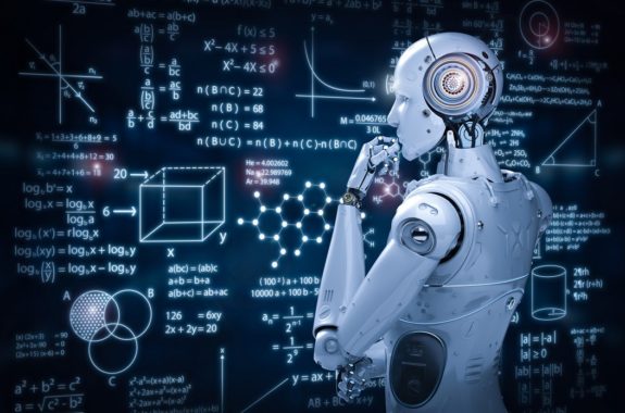 robot with education hud