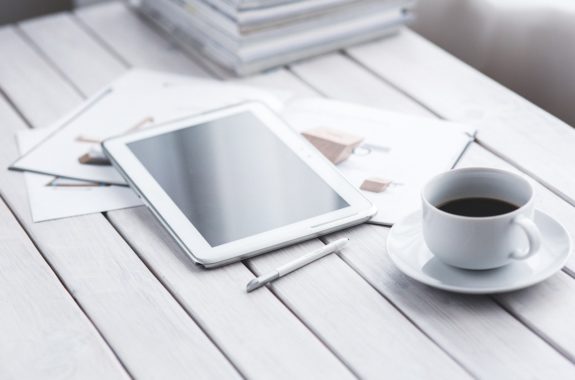 Ipad and coffee
