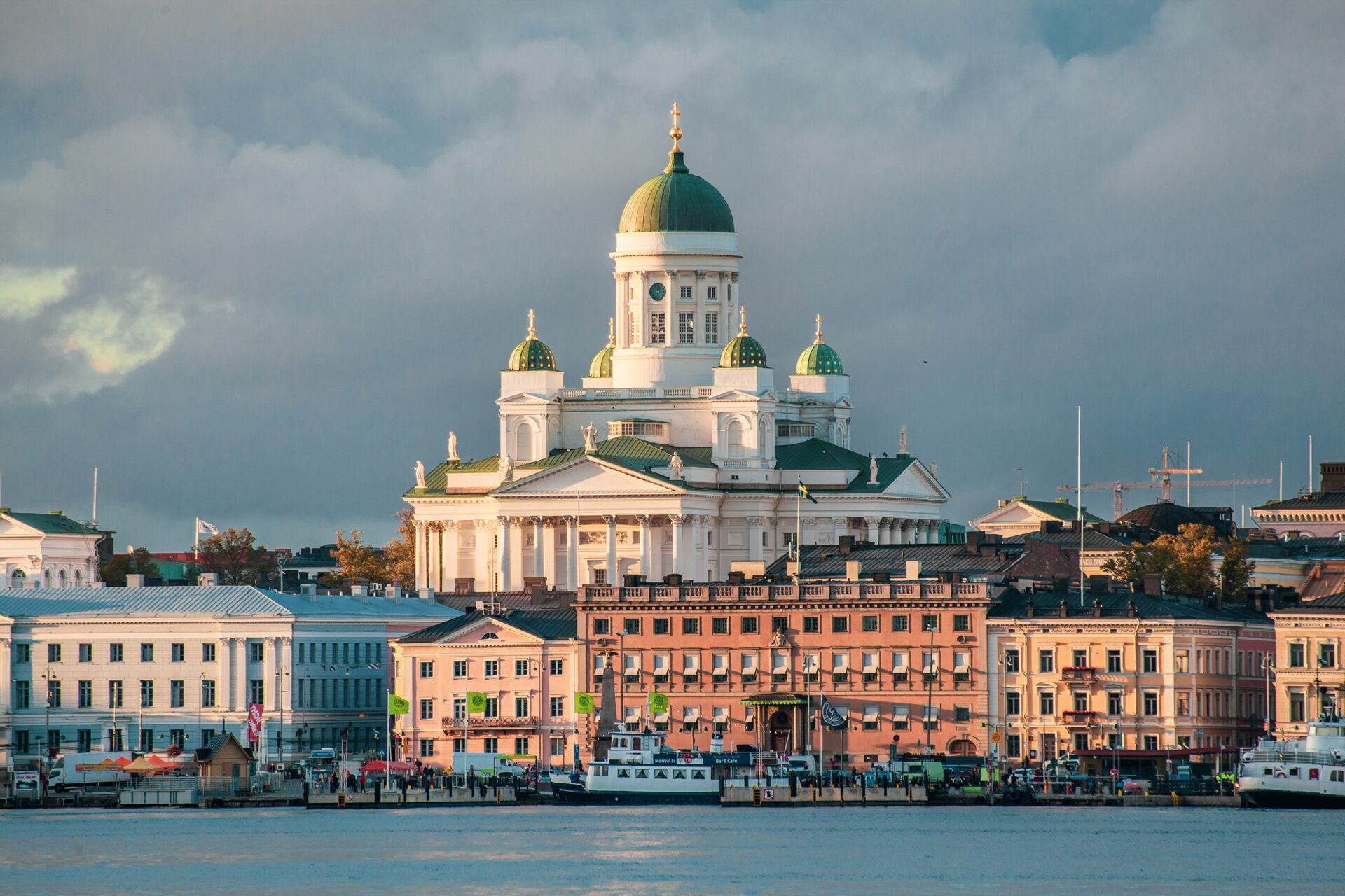 Helsinki skyline from the sea